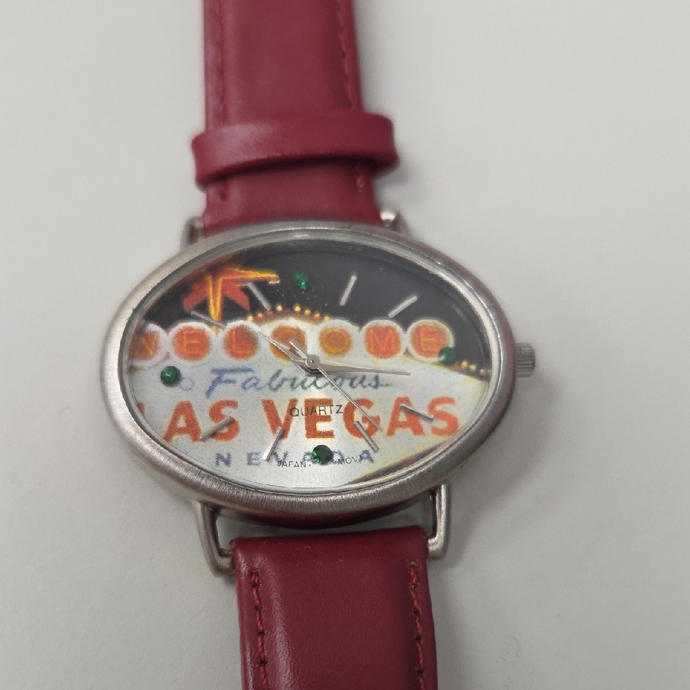 Las Vegas Women's Watch with Red Strap